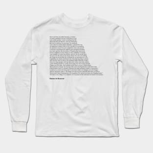 Simone de Beauvoir Quotes Long Sleeve T-Shirt